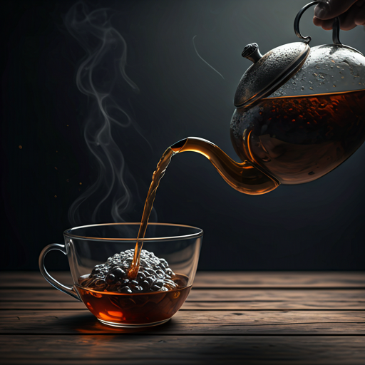Cinematic tea pouring